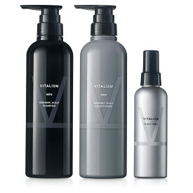 ＼セット商品／【公式販売店 VITALISM スカルプケアシャンプー コンディショナー スカルプトニック セット 男性用 500mL】バイタリズム 送料無料 シャンプー スカルプ メンズ スカルプケア メンズ用 頭皮ケア フケ かゆみ 頭皮