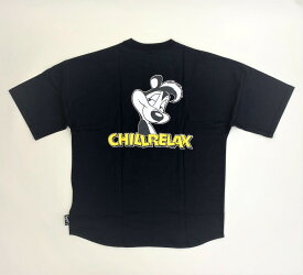 Chillax　チラックス×ぺぺ・ル・ピュー　コラボ　ビッグシルエット　S／S Tシャツ（ブラック）【メンズ】【半袖Tシャツ】212001ST239CL