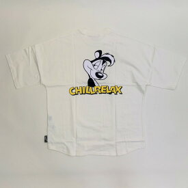 Chillax チラックス×ぺぺ・ル・ピュー コラボ ビッグシルエット S/S Tシャツ（ホワイト）【メンズ】【半袖Tシャツ】212001ST239CL