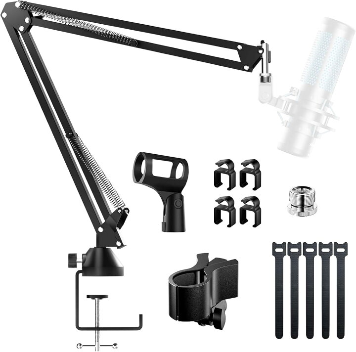 KYORITSUの卓上マイクスタンド、MDS-101のご紹介です。 CamDesign調整可能な卓上型マイクスタンドポータブル折り畳み式デスクトップ三脚マイクスタンド付きクリップ