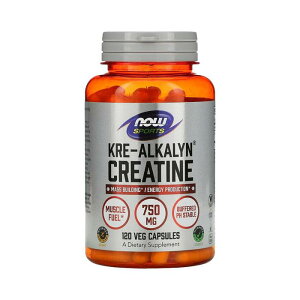 �N���A���J���� �N���A�`�� 120�� �J�v�Z�� �X�|�[�c �؃g�� �p���[ �A�X���[�g �i�E�yNow Foods Kre-Alkalyn Creatine�z