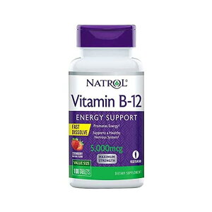 �r�^�~��B-12 5,000 mcg 100�� ���n�� ���x �C�`�S �yNatrol Vitamin B-12 Energy Support 5000mcg 100 tablets�z