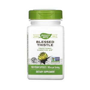�y80%�l�����I��������ԋߏ��i(2026/3) �啝�l�������I�z�L�o�i�A�U�~ 780mg 100�� �T���g���\�E �����̃T�|�[�g �r�^�~�� �T�v�� �yNature's Way, Blessed Thistle Herb, 100 Capsules�z