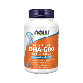 DHA - 500 90粒 EPA 250mg DHA500mg オメガ3 サプリメント びたみん【NowFoods Double Strangth DHA-500】