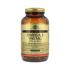 トリプル ストレングス オメガ3 950mg 100ソフトジェル ソルガー 【Solgar Triple Strength Omega-3 950 mg 100 Softgels)】