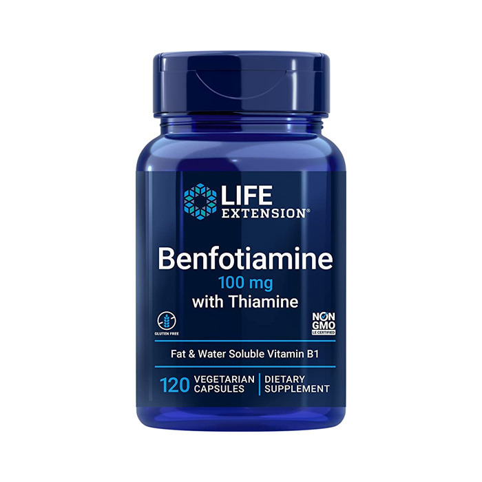 ベンフォチアミンは脂溶性のビタミンB1 チアミン配合 ベンフォチアミン 100mg 120粒 サプリメント ビタミン ビタミンB Thiamine 血液 公式通販 Benfotiamine ビタミンB1 Life 健康 with 希望者のみラッピング無料 Extension