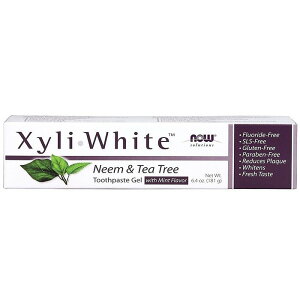 LVg[ WF j[&eB[c[ ~gt[o[ 181g tbY tbV~g I[PA  zCgjO yNow Foods XyliWhite Neem & Tea Tree Toothpaste with 