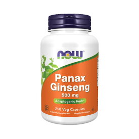 パナックスジンセン（朝鮮人参） 500mg 250粒 　【Now Foods Panax Ginseng Extract 250 Veg Capsules】