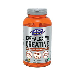 NAJ (i^NA`) 750mg 240 NOW Foods Tvg A~m_ NA` yNOWR Sports - Kre-AlkalynR Creatine - 240 Capsulesz