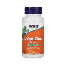 L-OptiZinc 30mg 100粒 サプリメント ビタミン 【Now foods -L-OptiIZinc 30mg 100veg capsules】
