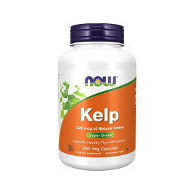 ケルプ Kelp ヨウ素 325mcg配合 250カプセル 天然ヨウ素　【Now Foods Kelp, 250 Vcaps】