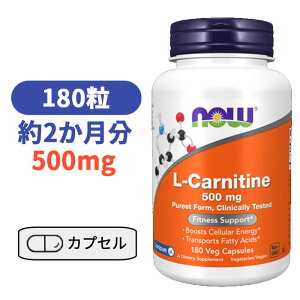 L Jj` 500mg 180@Tvg A~m_ L-Jj`yNow Foods L-Carnitine 500mg 180 Veg Capsulesz