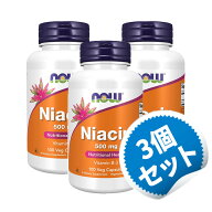 【お得な3個セット】ナイアシン 500mg 100粒 カプセル ナウフーズ びたみんB サプリ サプリメン 必須ビタ…