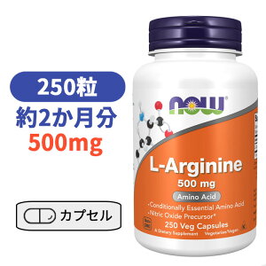 L-�A���M�j�� 500mg �x�W�J�v�Z�� 250�� �T�v�������g �A�~�m�_ �A���M�j���yNow Foods L-Arginine 500mg, 250 caps�z
