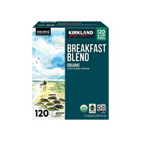 キューリグ K-CUP 120個 カークランド ブレックファストブレンド ライトロースト コーヒー 120個入り 【Kirkland Breakfast Organic Blend Light Roast Coffee】