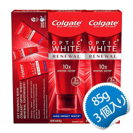 【お得な 3本入り】 コルゲート オプティック ホワイトニング 歯磨き粉 ハイインパクト ホワイト 85g 【ColgateOptic White Renewal】