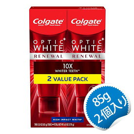 【お得な 2本入り】 コルゲート オプティック ホワイトニング 歯磨き粉 ハイインパクト ホワイト 85g 【ColgateOptic White Renewal】