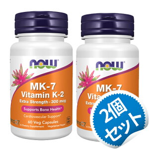 �y������2�Z�b�g�z�i�E�t�[�Y �r�^�~�� K-2 MK-7 300mcg 60�� �T�v�������g �r�^�~�� �r�^�~��K �r�^�~��K2 K2 ���i�L�m�� �J�v�Z�� �yNOW Foods VITAMIN K2 (MK-7) 300mcg 60Veg Capsules�z