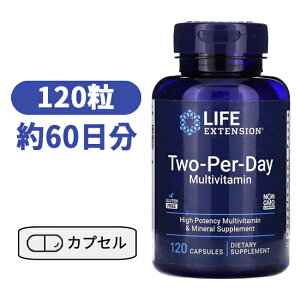 �c�[�p�[�f�C 120�� �J�v�Z�� �}���`�r�^�~�� �~�l���� �T�v��120���yLife Extension Two-Per-Day 120 Capsules�z