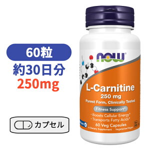L Jj` 250mg 60@Tvg A~m_ L-Jj`yNow Foods L-Carnitine 250mg 60 Veg Capsulesz
