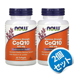 yʊ2ZbgzRGUC Q 10 600mg 60 \tgWF iEt[Y  GlM[ yNow Foods CoQ10 600mg Maximum Strength 60 Softgelsz