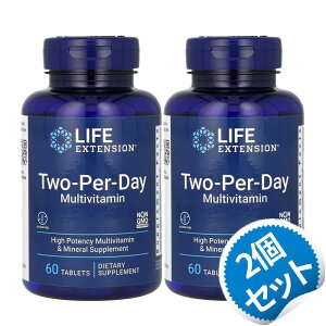 �y������2�Z�b�g�z�c�[�p�[�f�C 60 �^�u���b�g �}���`�r�^�~�� �T�v�������g �r�^�~�� �~�l�����@�yLifeExtension Two-Per-Day Tablets, 60 caps�z