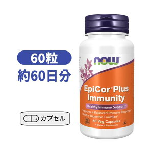 �i�E�t�[�Y �G�s�R�[�� �v���X �C�~���j�e�B�i���y�y��j 60�� �т��݂� �T�v�� �yNow Foods EpiCorR Plus Immunity 60Veg Capsules�z