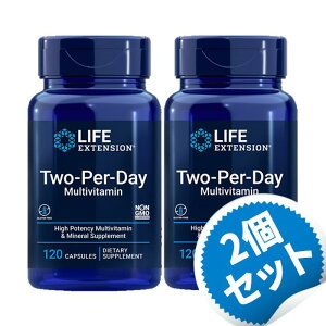 �c�[�p�[�f�C 120 �J�v�Z�� �}���`�r�^�~�� �T�v�������g �r�^�~�� �~�l�����@�yLifeExtension Two-Per-Day Capsules, 120 caps�z