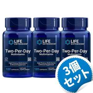 [[������3�Z�b�g]�c�[�p�[�f�C 120 �J�v�Z�� �}���`�r�^�~�� �T�v�������g �r�^�~�� �~�l�����@�yLifeExtension Two-Per-Day Capsules, 120 caps�z