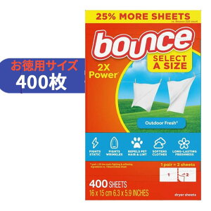 �o�E���X �A�E�g�h�A�t���b�V�� �����@�p�_��V�[�g 400�� �_��V�[�g �h���C�V�[�g ���� �o�E���X �t���b�V���yBounce Outdoor Fresh Dryer Sheets 400 Sheets�z