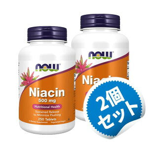 �y������2�Z�b�g�z�i�C�A�V�� 500mg 250�^�u���b�g �i�E�t�[�Y �т��݂�B �T�v�� �T�v������ �K�{�r�^�~�������D�� �����^���P�A�yNow Foods�@Niacin 250 Tabs 500 mg�z