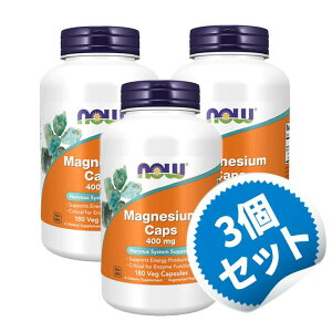 y3Zbgz}OlVE 400mg 180 Tvg ~l }OlVEyNow Foods Magnesium Caps 400mg, 180 Veg Capsulesz