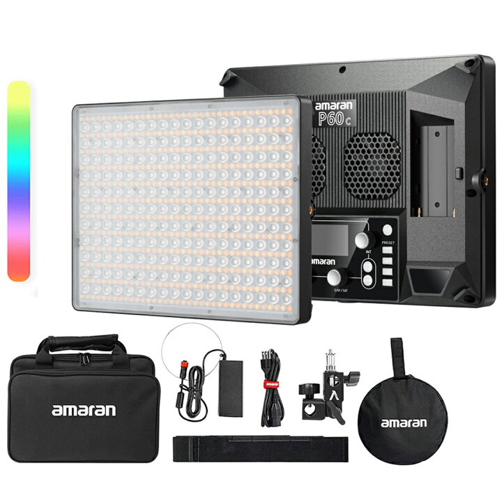 楽天市場】Aputure amaran P60c RGBフラットパネル撮影ライト 60W  