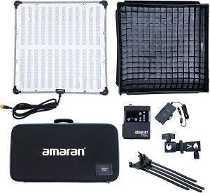 Aputure amaran F22c RGBWW �B�e���C�g 200W �܂��ݎ� �������\ 60*60cm�@CRI?95 TLCI?98 �F���x2500K-7500K 7080lux @1m(7500K) �A�v������ 15��ނ̏Ɩ����� ���i�K���� �\�t�g�{�b�N�X�t�� �B�e�pLED������