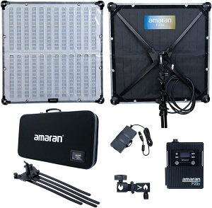 Aputure amaran F22x �B�e���C�g 200W �܂��ݎ� �������\ 60*60cm CRI?95 TLCI?98 �F���x2500K-7500K 7510lux @1m(7500K) �A�v������ 9��ނ̏Ɩ����� ���i�K���� �y�� �B�e�pLED�������C�g �\�t�g�{�b�N�X�t