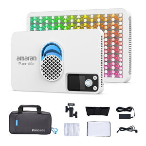 Aputure amaran Pano 60c Kit RGBWW LEDplCg 60W 2300K-10000KFx CRI96+ TLCI97+ yʉ APP\ Type-Cd\ fBt[U[t BeCg (ubN/zCg)
