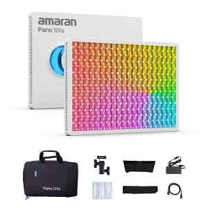 Aputure amaran Pano 120c Kit RGBWW LEDplCg 120W 2300K-10000KFx CRI96+ TLCI97+ yʉ APP\ Type-Cd\ fBt[U[t BeCg (ubN/zCg)
