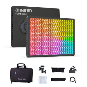 Aputure amaran Pano 120c Kit RGBWW LEDplCg 120W 2300K-10000KFx CRI96+ TLCI97+ yʉ APP\ Type-Cd\ fBt[U[t BeCg (ubN/zCg)