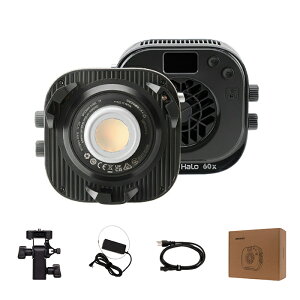Aputure amaran Halo 60x COB LED�r�f�I���C�g 56W 2700K-6500K�F���x CRI96+ TLCI97+ �R���p�N�g �y�ʉ� NFC�y�A�����O �A�v������\ Bowens�}�E���g�Ή� �o�C�J���[�B�e���C�g