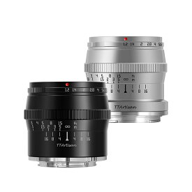 【正規品】TTArtisan 50mm F1.2 APS-C 大口径 単焦点レンズ マニュアルフォーカス ライカ Lマウント対応 Leica T TL TL2 CL / SIGMA FPに適用 （ブラック・シルバー）
