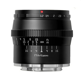 【正規品】 TTArtisan 50mm F1.2 APS-C マニュアルフォーカスカメラレンズ 富士フイルム Xマウントカメラ用 X-M1 X-M2 X-H1 X-T1 X-T10 X-T2 X-T20 X-T3 X-T4 X-T100 X-T200 X-T30 X-PR01 X-PR02 X-PR03 X-E1 X-A7対応 (FUJI X-mount)