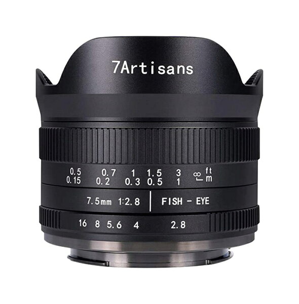 7artisans 7.5mm F2.8 II マニュアルレンズ 魚眼広角レンズ  手動フォーカス APS-C M43マウント対応