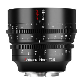 7artisans 14mm T2.9 シネレンズ フルサイズ 超広角 マニュアルフォーカス SONY E Canon RF Nikon Z Panasonic/Sigma/Leica Lマウント対応 映画制作、動画撮影などに適用