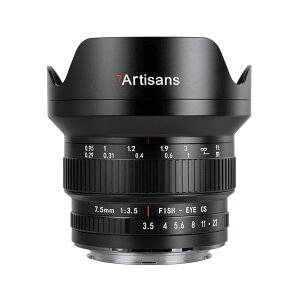 7artisans 7.5mm F3.5 Lp჌Y APS-C 205°p }jAtH[JX DSLRJp Canon EF}EgΉ Canon EOS 70D 77D 7D 7D Mark II 80D 90D 60DȂǂɓK