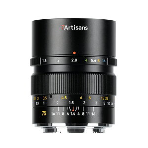 7Artisans 75mm F1.4 �t���T�C�Y ���]�������Y ����a �}�j���A���t�H�[�J�X Sony E Nikon Z Canon RF L�}�E���g�Ή� �P�œ_�����Y
