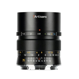 7Artisans 75mm F1.4 �t���T�C�Y ���]�������Y ����a �}�j���A���t�H�[�J�X Sony E Nikon Z Canon RF L�}�E���g�Ή� �P�œ_�����Y