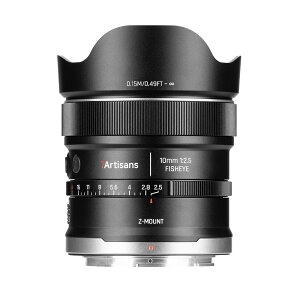 7Artisans AF 10mm F2.5 MAX Fisheye �t���T�C�Y ���჌���Y �I�[�g�t�H�[�J�X Sony E Nikon Z L�}�E���g�Ή� ����a 0.15m�ŒZ�B�e���� 185°��p ����A���z�A���i�B�e�ȂǂɍœK �Ίp���჌���Y