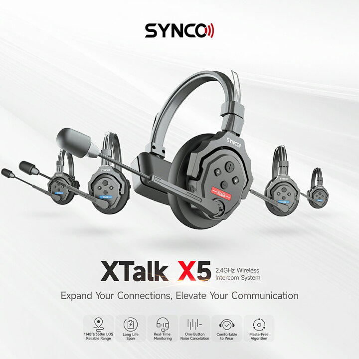 楽天市場】SYNCO Xtalk X5 X2 ワイヤレスインカムヘッドセット 2.4G 