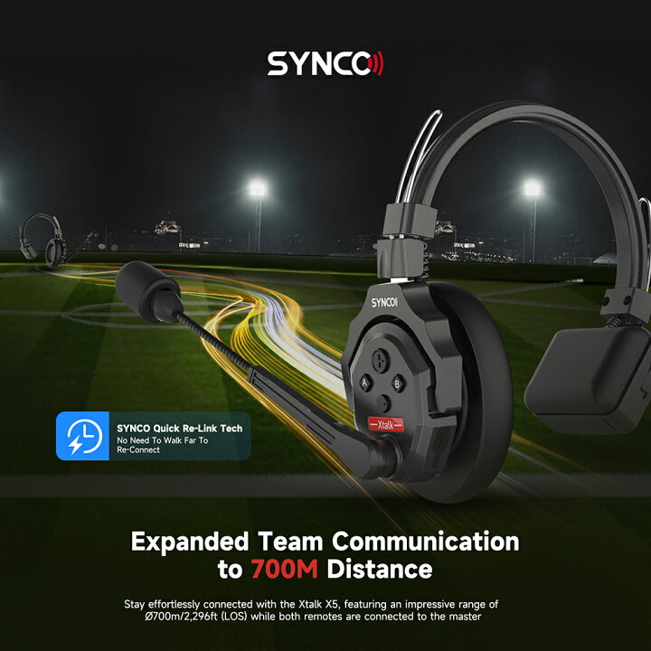 楽天市場】SYNCO Xtalk X5 X2 ワイヤレスインカムヘッドセット 2.4G 