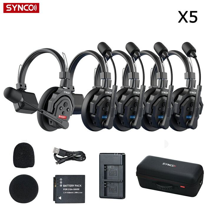 楽天市場】SYNCO Xtalk X5 X2 ワイヤレスインカムヘッドセット 2.4G 